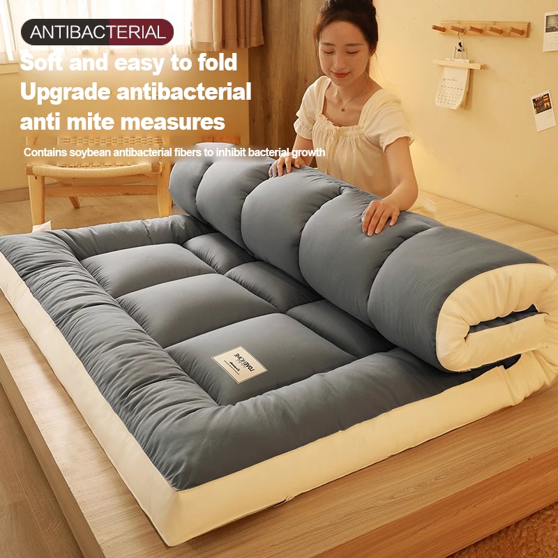 Soft Foldable Mattress 9cm Thick Tatami Foam Topper Single/Double/Queen ...