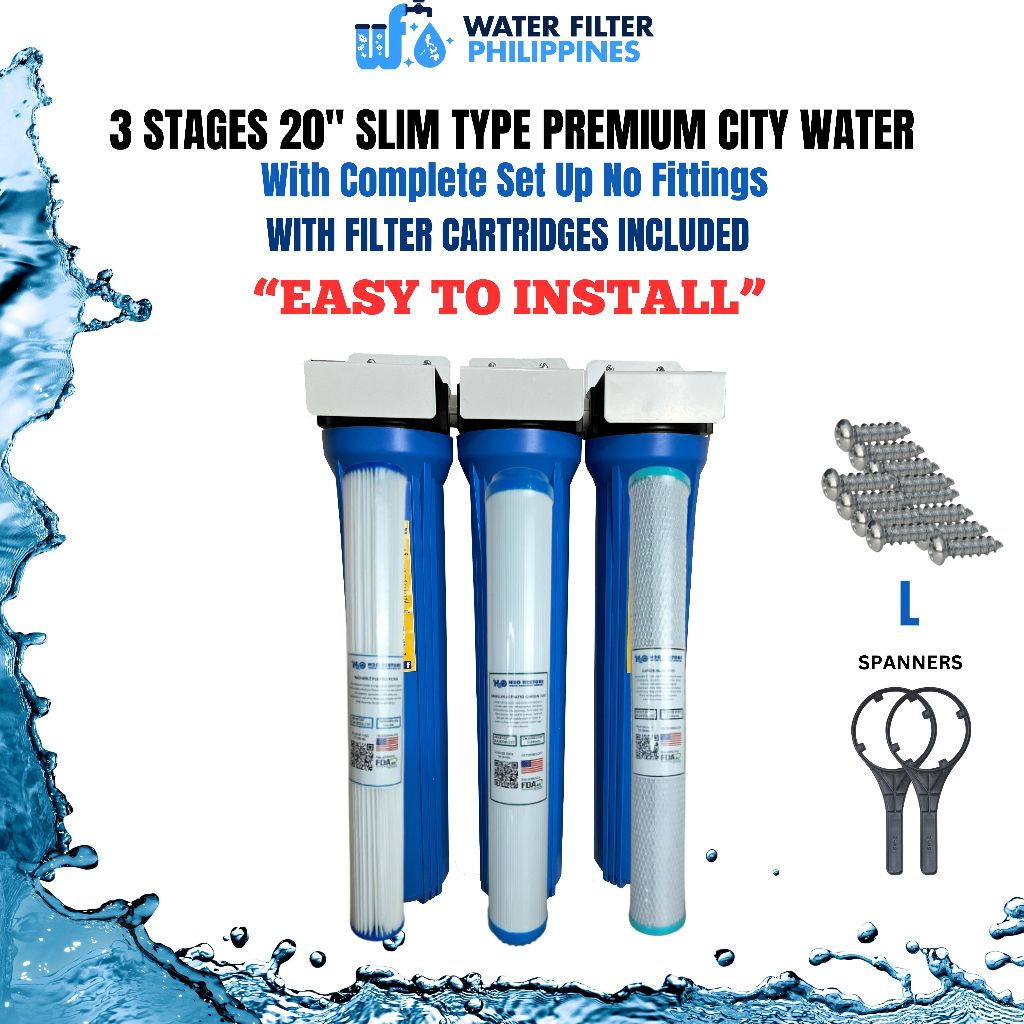 3 Stages Water Filter City Water Premium Heavy Duty Complete Set No ...
