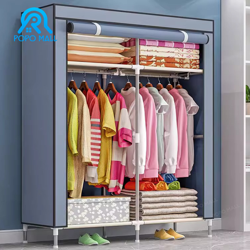Zipper Wardrobe Clothes Storage Bedroom Clothes Hanging Assembly
