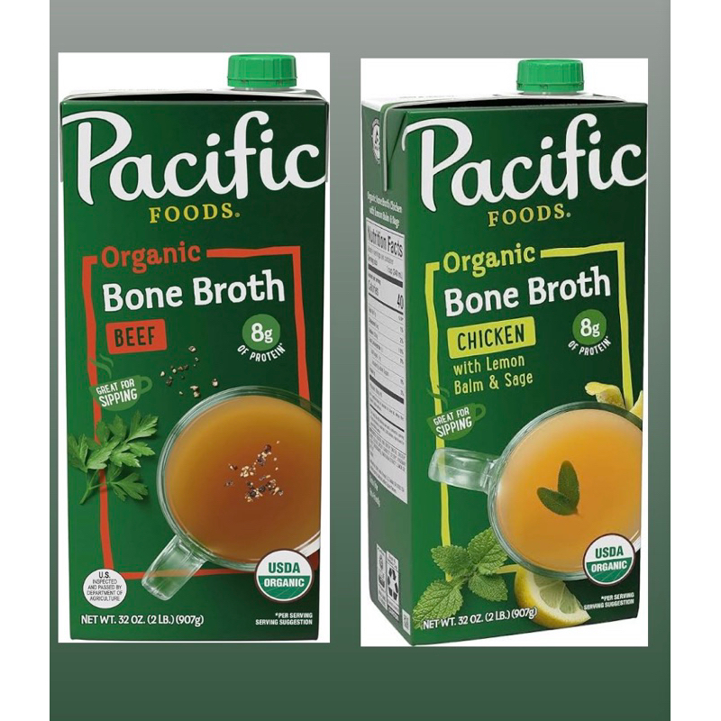 Pacific Foods Organic Bone Broth Chicken Unsalted 946mL Shopee