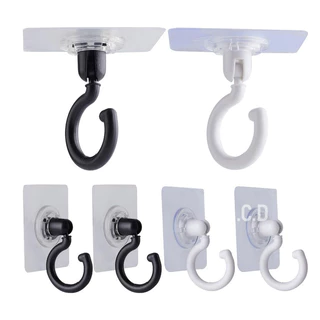 2pcs 360° Rotatable Self-Adhesive Hooks - Perfect for Clothes, Mosquito  Nets, Plants & More!