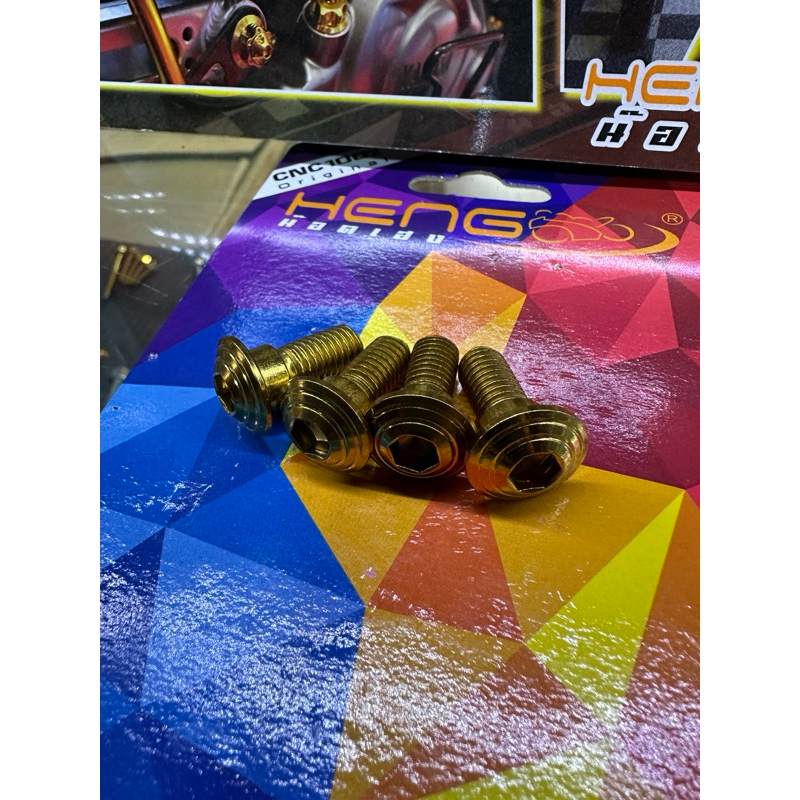 HENG Original Brake Disc Plate Bolts for Honda CLICK 125 V2 and BEAT FI ...