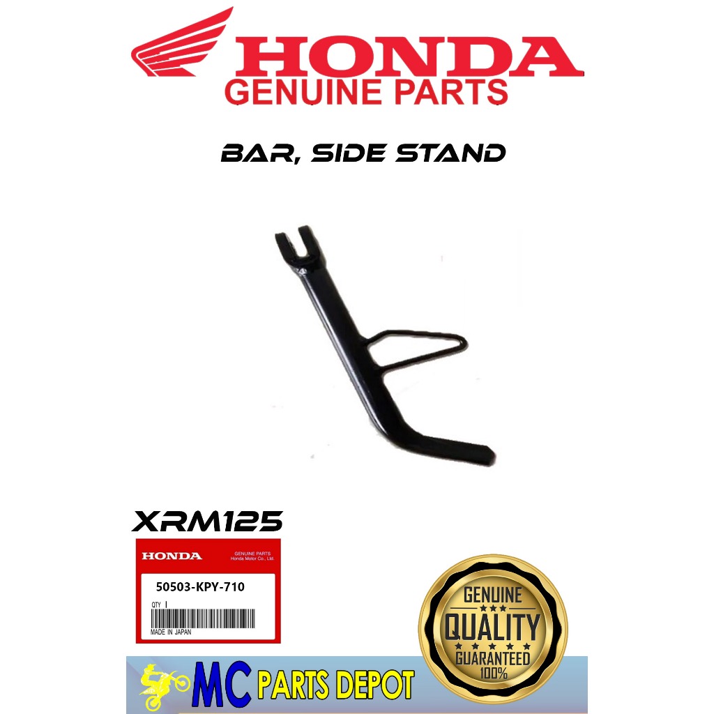 HONDA GENUINE BAR, SIDE STAND FOR XRM 125 TRINITY ( 50530-KPY-710 ...