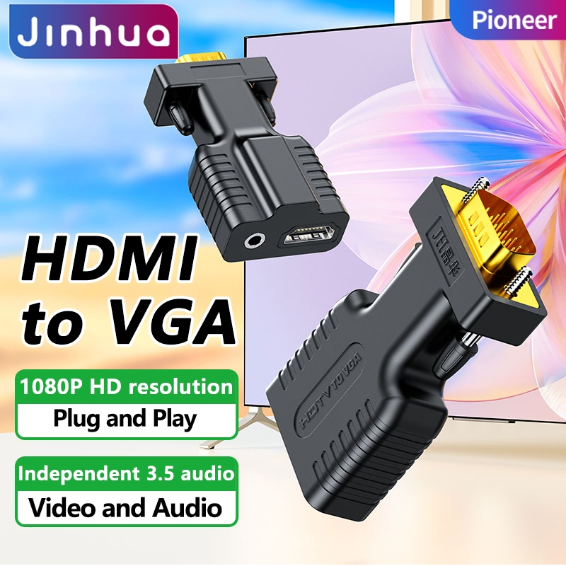 Jinhua Hdmi To Vga Adapter 1080p 60hz Hd Lossless Video Conversion Pc 