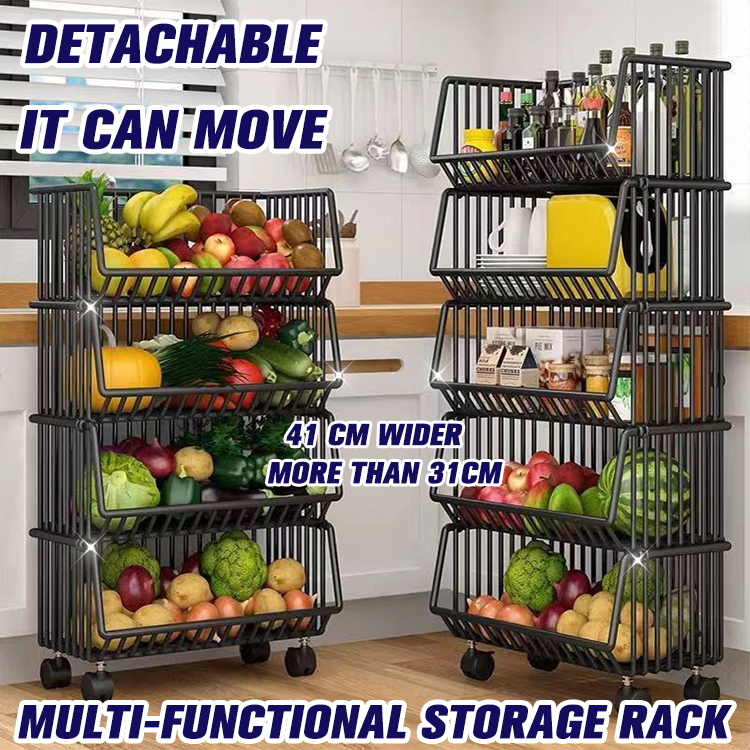 Mobile shelves 2/4/5 rack organizer kitchen organizer storage rack sari ...