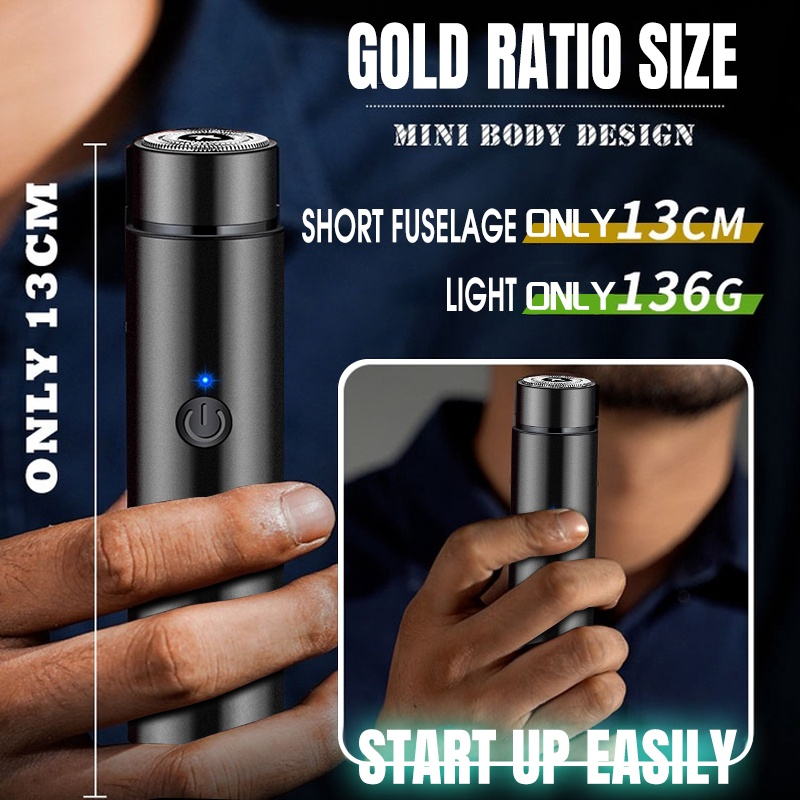 Portable Electric Mini Shaver For Men Stainless Steel Shaving Machine ...