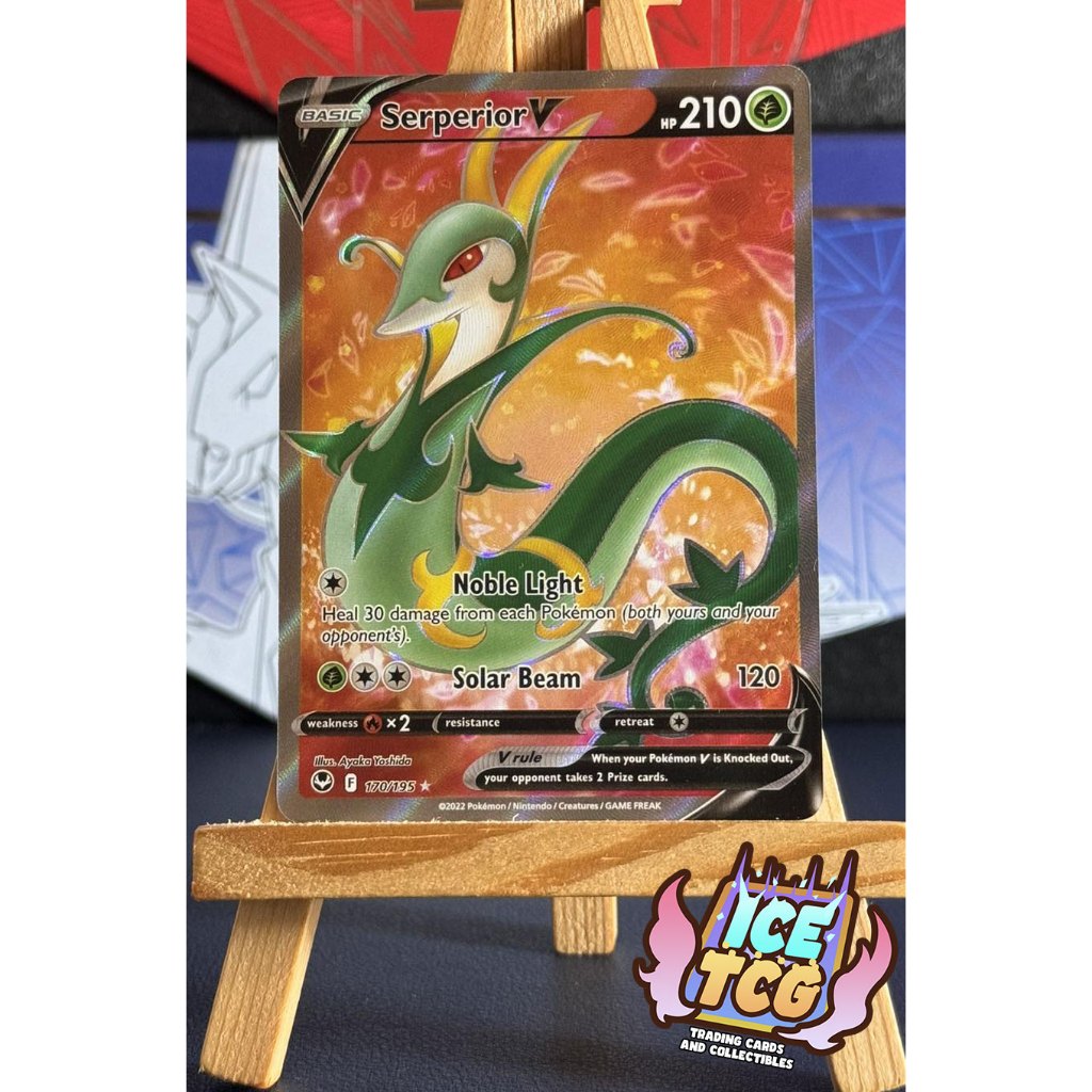 serperior v pokemon card value Amazon.com: Serperior V & Vstar 008/195- Silver Tempest - Pokemon Ultra  Rare Card Lot