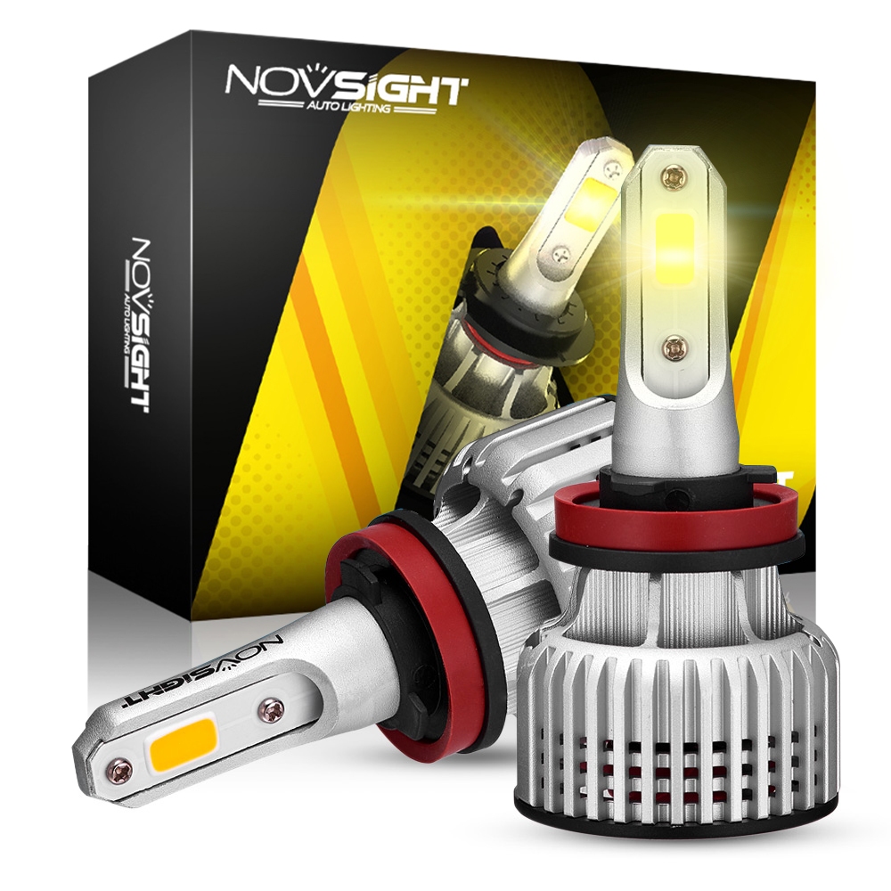 Novsight Car LED Headlight N12Y H11 H4 72W 3000K Yellow 10000LM Fog ...