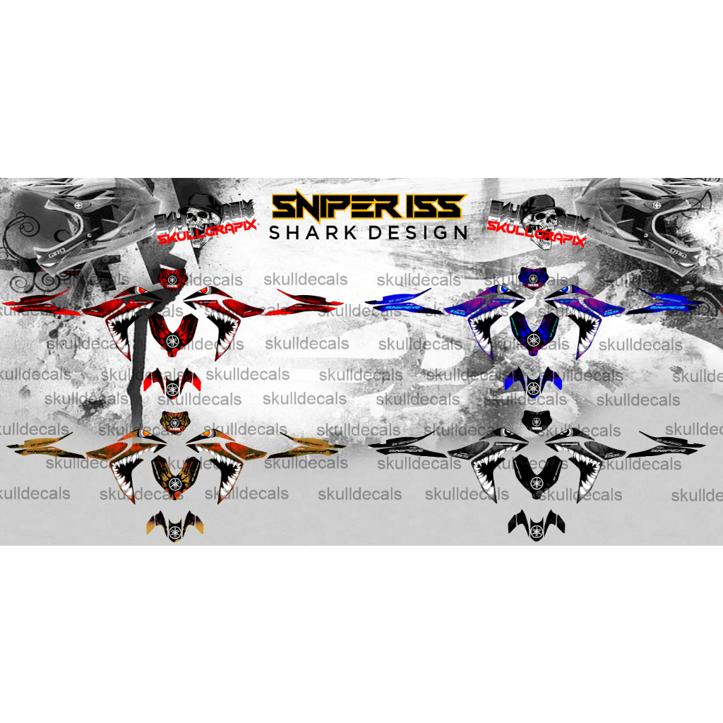 SNIPER 155 SHARK DECALS (WATERPROOF) | Shopee Philippines