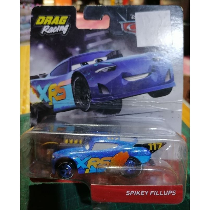 Mattel Disney Cars Pixar XRS Drag Racing Spikey Fillups Diecast Metal 1 ...