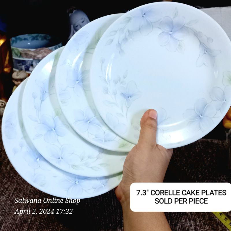 7.3" CORELLE BY CORNING USA MICROWAVABLE PASTA CAKE PLATE • SOLD PER