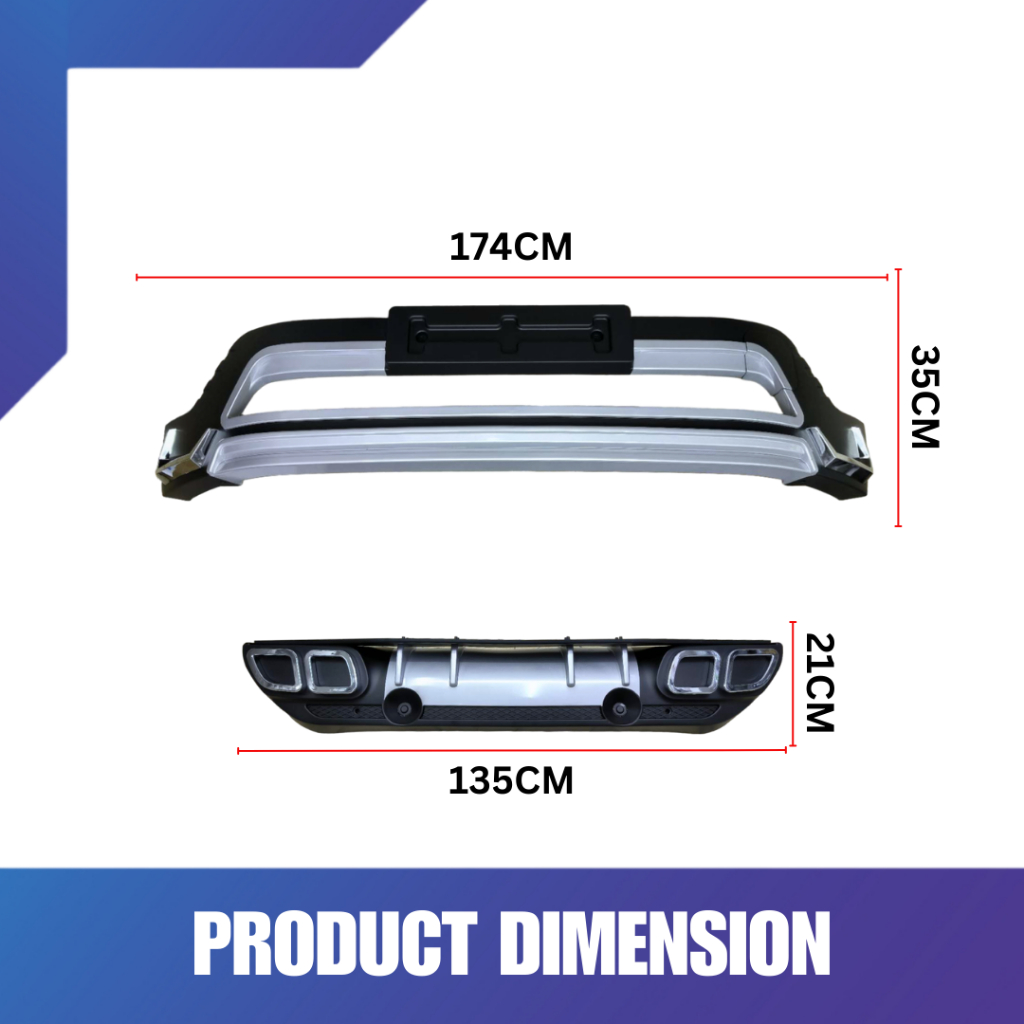 CPA - TOYOTA INNOVA ZENIX 2023+ FRONT BUMPER LIP WITH REAR BUMPER ...