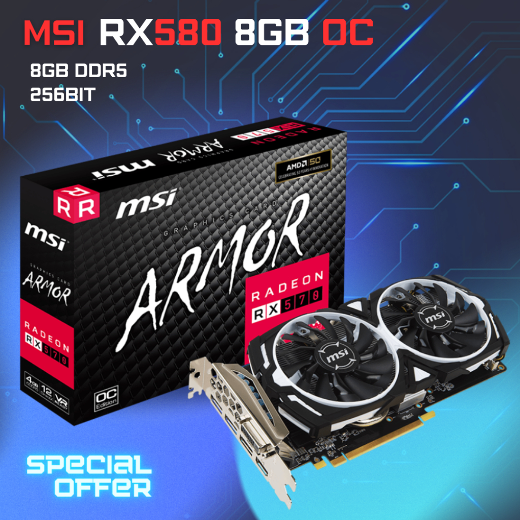 MSI RX 570 8GB ARMOR OC EDITION ( USED ) WITHOUT BOX | Shopee Philippines