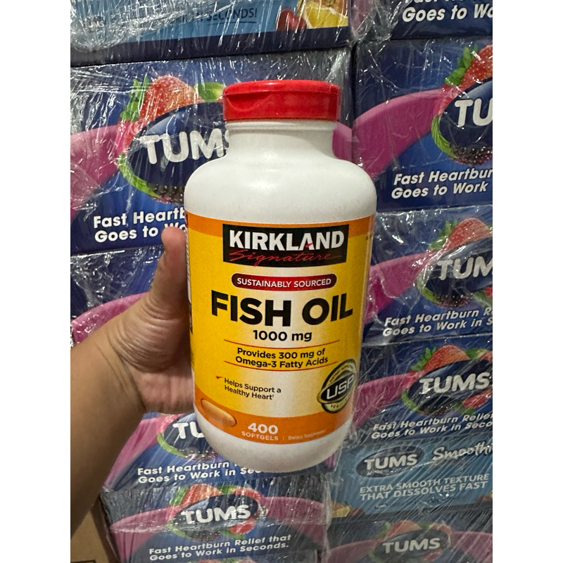 Authentic kirkland fishoil 1000mg 400softgels feb 2027 exp shopee