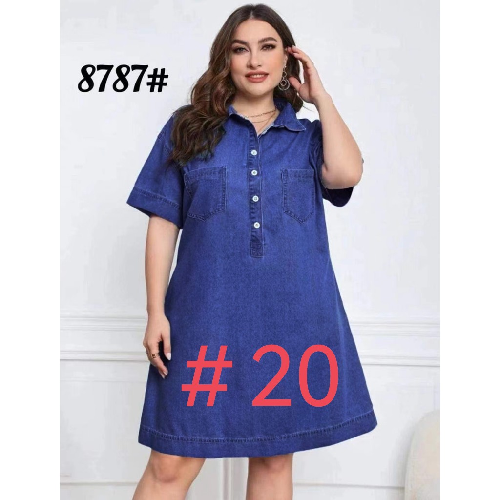 RK Fashion Plus size Elegant Denim Dress