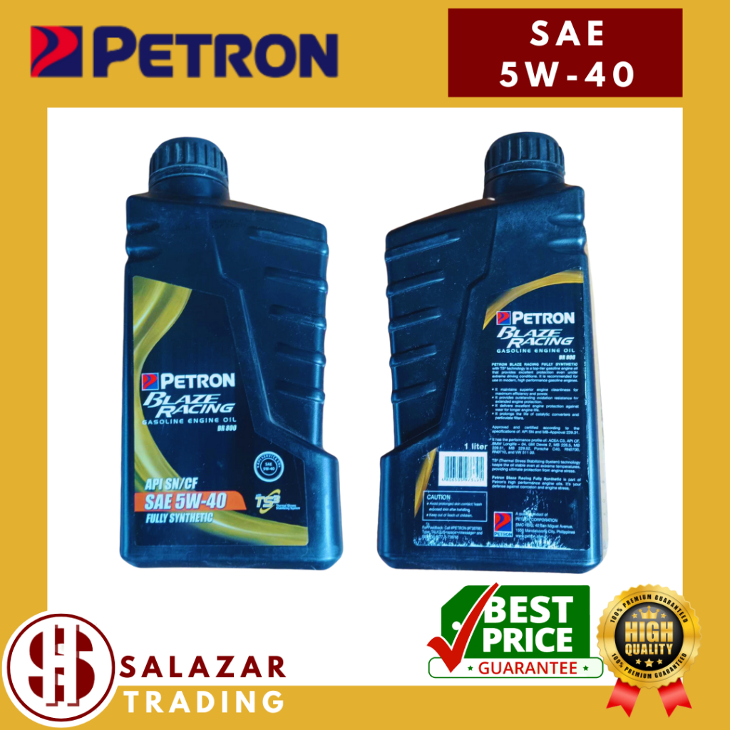 PETRON BLAZE RACING GASOLINE ENGINE OIL BR800 SAE 5W - 40 FULLY ...