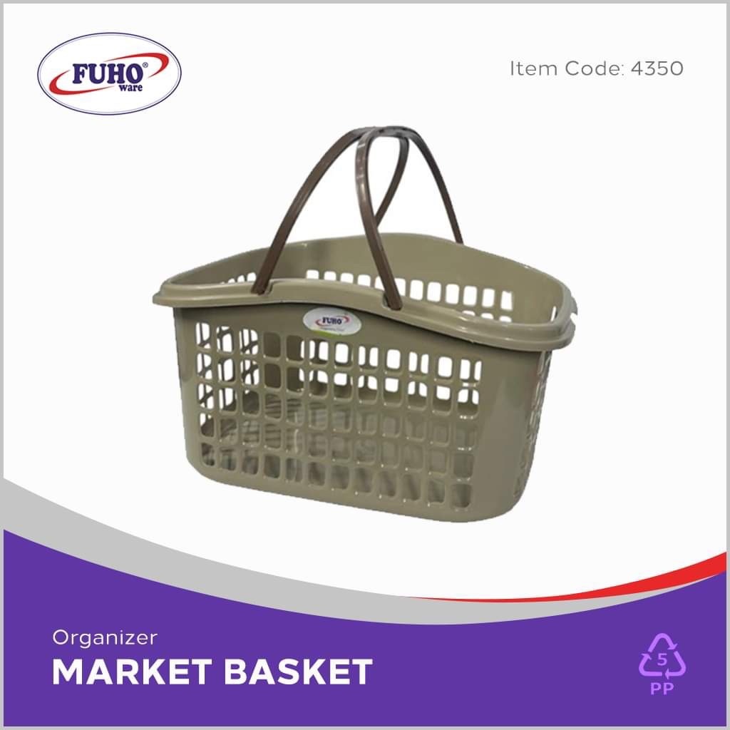 Fuho Basket with handle, 4350, 1 pc. Container Storage Organizer Laundry Basket Shopping Basket