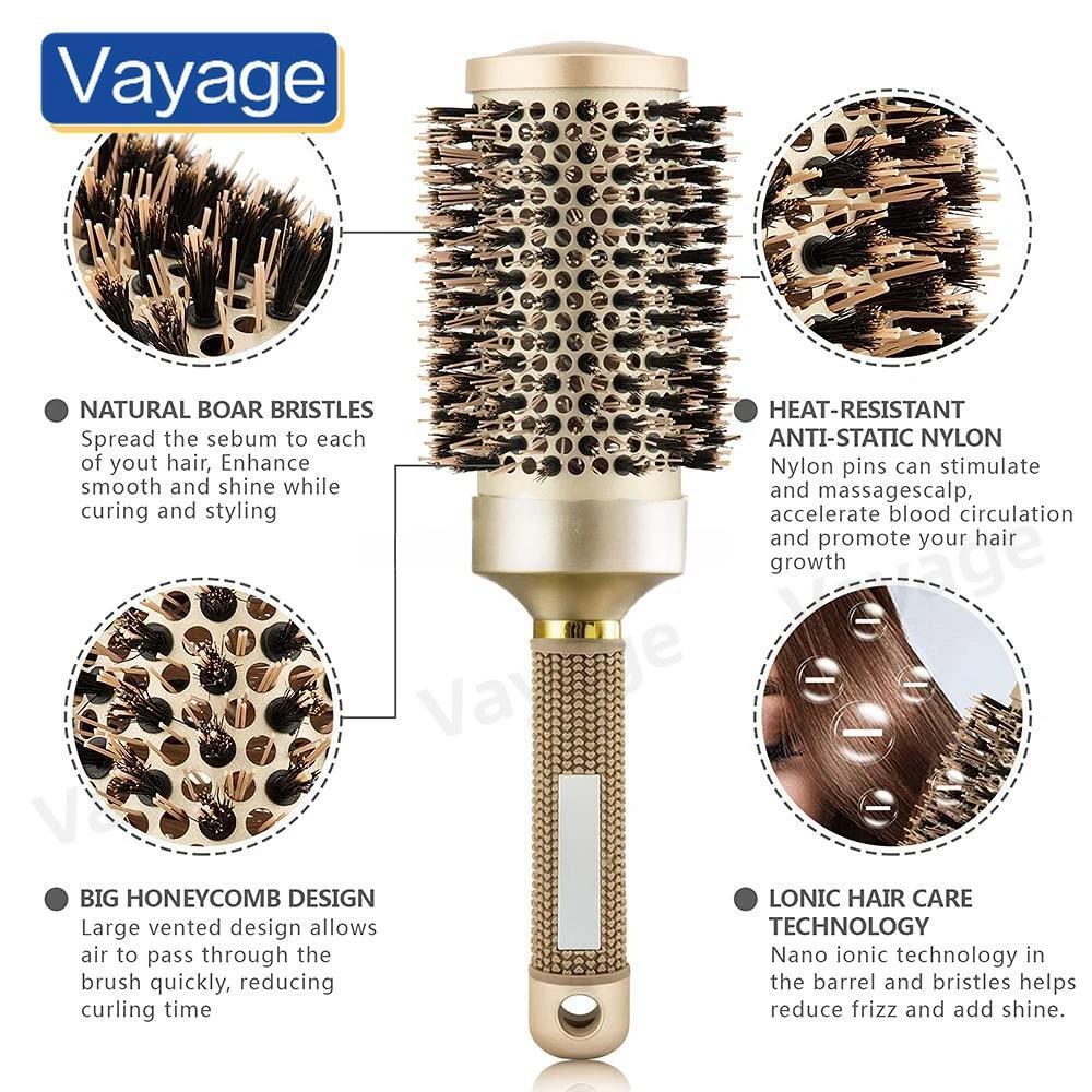 Ceramic Aluminum Tube Comb Heat-resistant Rolling Comb Bristle Hair ...
