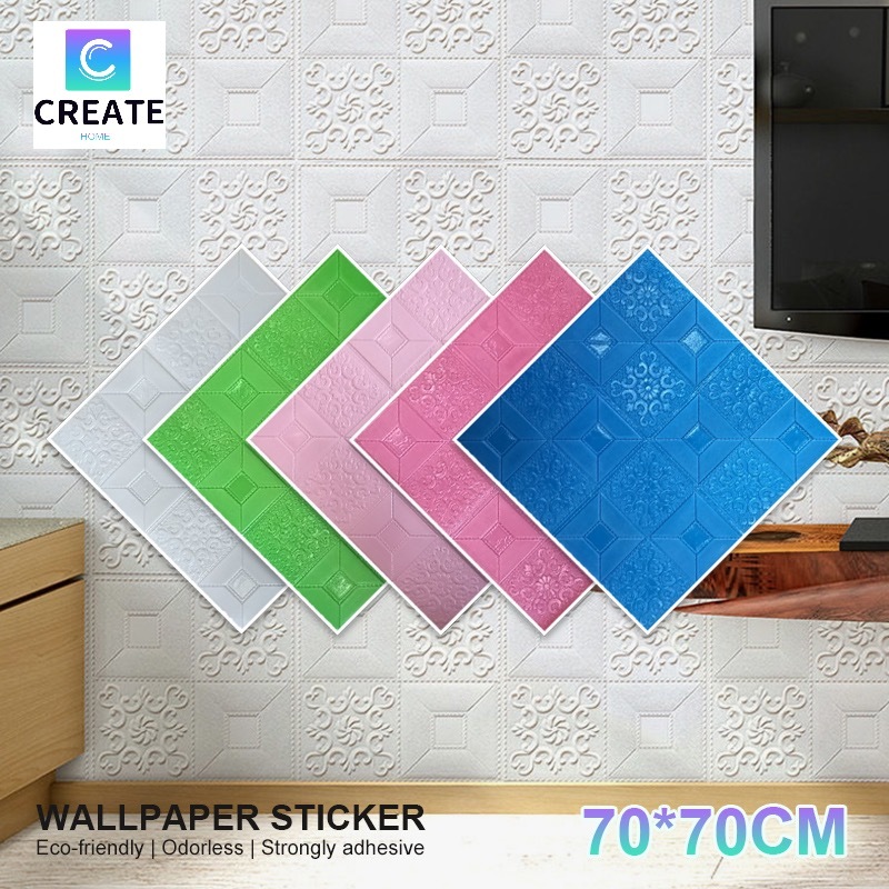 Big Sale 70x70cm 3d Wallpaper Brick 3d Wall Sticker Foam Self Adhesive Wall Panel For Wall Dec 2946