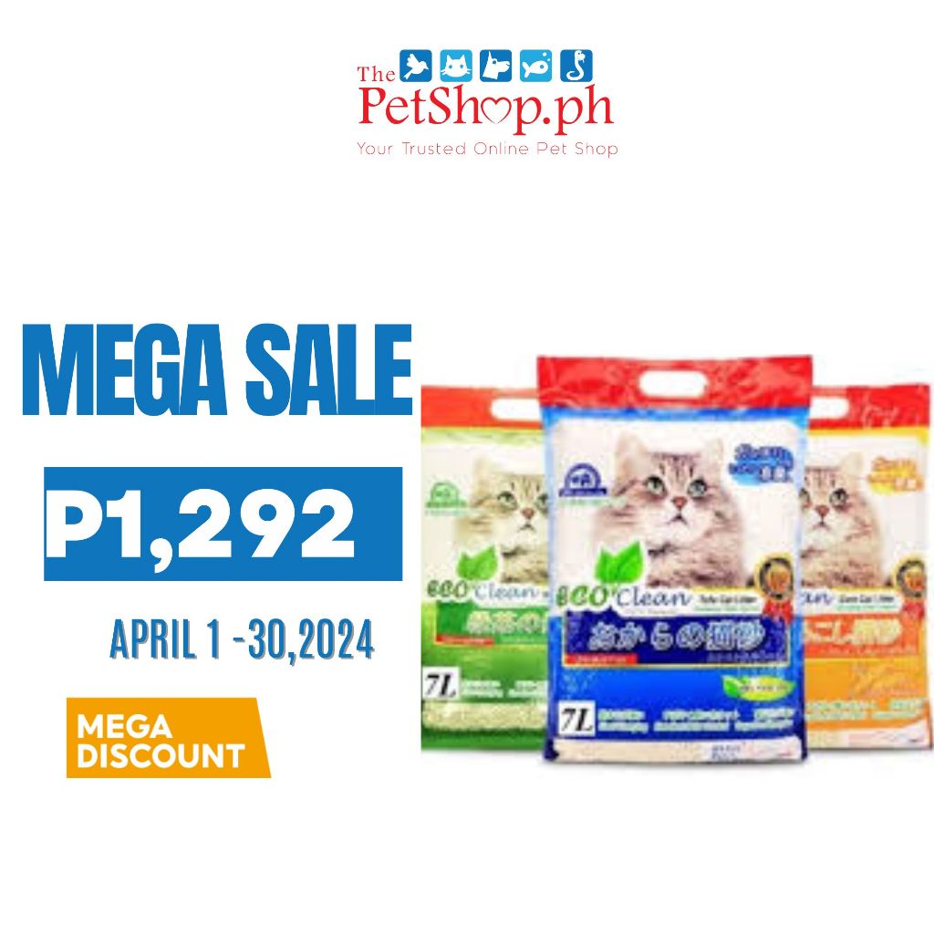 Eco Clean Tofu Cat Litter Clumping 7L Set of 6 Flushable Shopee