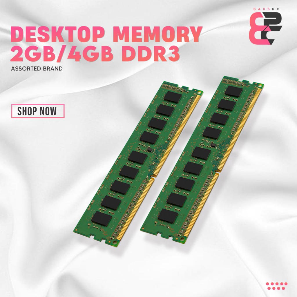 Baks PC | Desktop Memory | DDR3 2GB/4GB | Assorted Brand | USED ...
