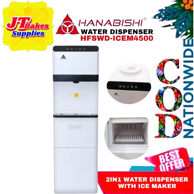 Hanabishi Water Dispenser Hot, Normal, Cold with Ice Maker HFSWD