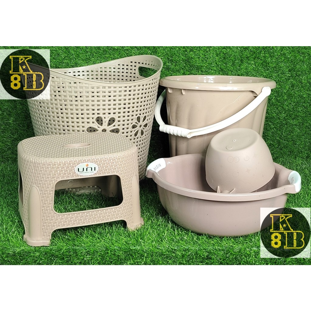 SET 5in1 MOCHA TABO,DIPPER/ BANGKITO/PAIL, TIMBA/LAUNDRY BASKET/BASIN ...