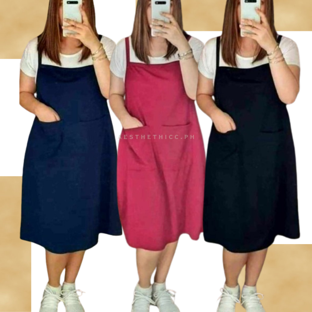Plus Size Jumper Dress with Inner (Aesthethicc.ph) | Shopee Philippines