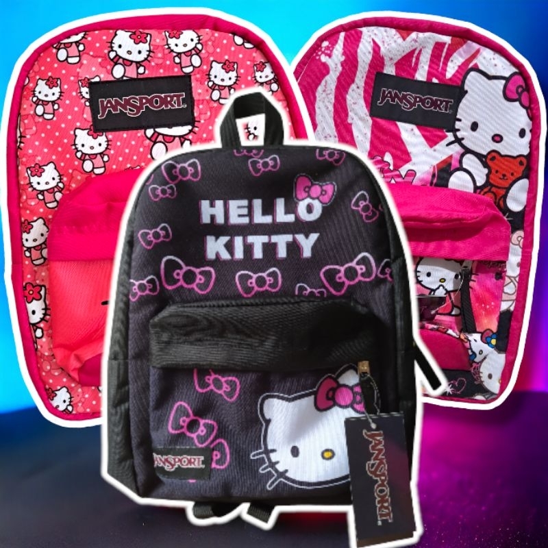 SCHOOL BAG GIRL BACKPACK JANSPORT HELLO KITTY DESIGN