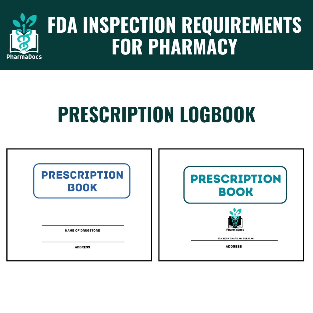 NEW FORMAT Prescription Record Book for PHARMACY (FDA Requirement