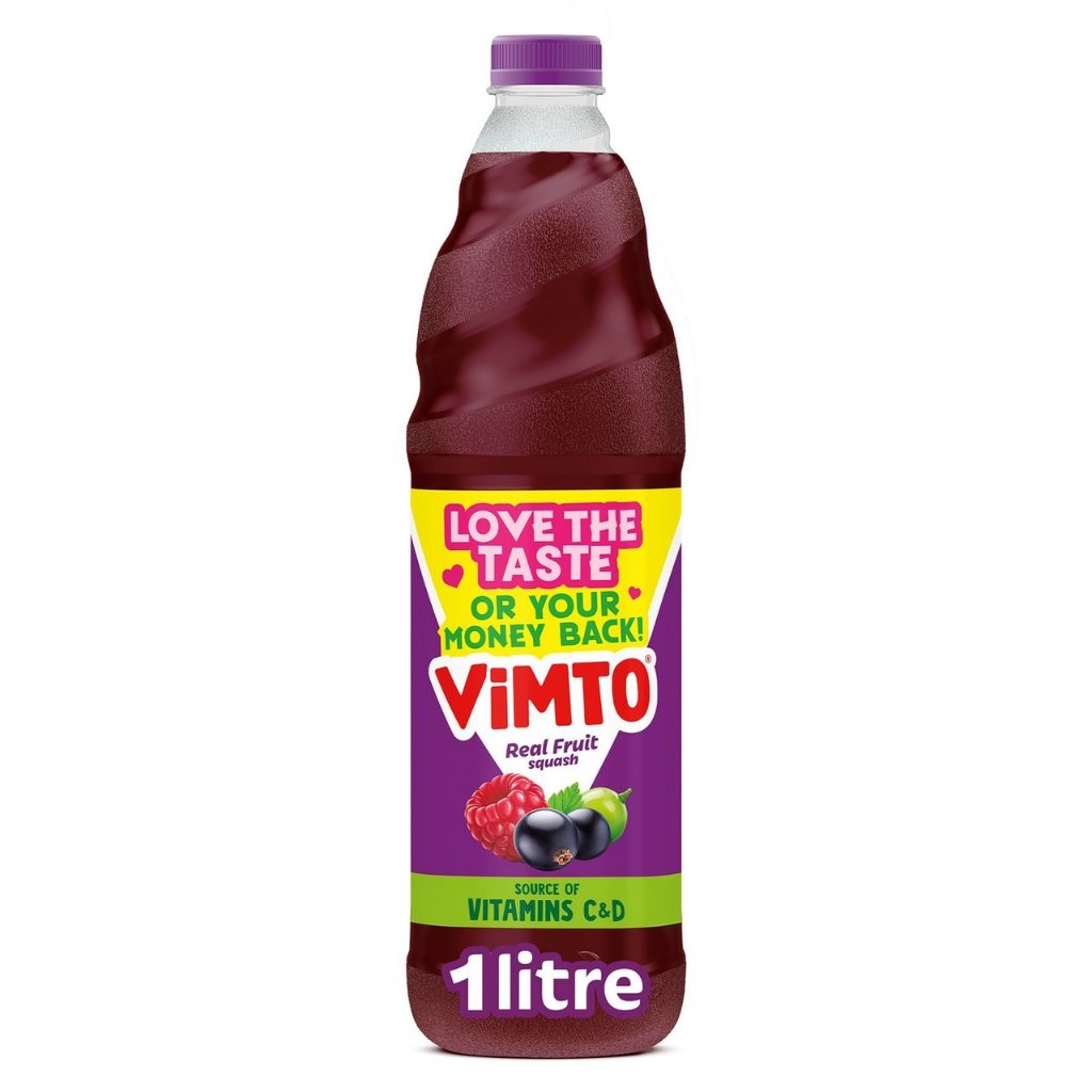 Vimto Original Real Fruit Squash 1L. A beloved British classic bursting ...