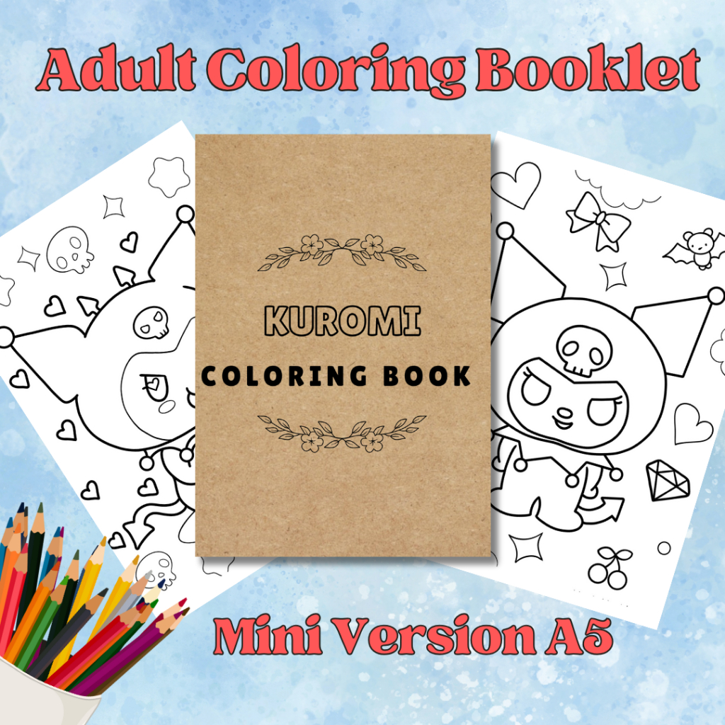 Kuromi Adult Coloring Book Mini Version Size A5 | Shopee Philippines