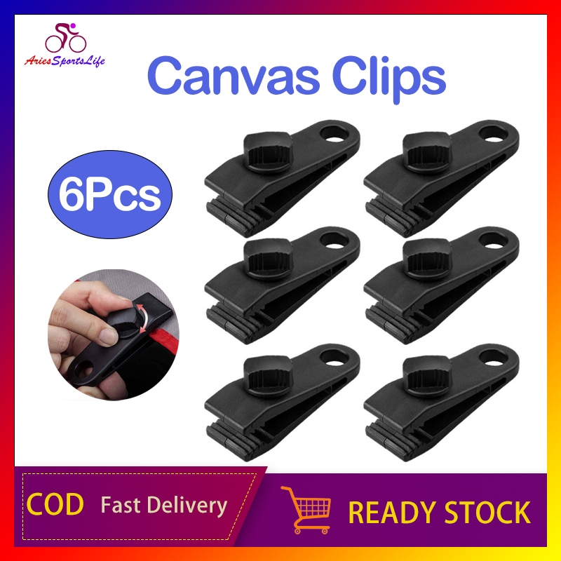 6Pcs Heavy-Duty Tarpaulin Clips Galvanized Steel Locking Clamps with ...