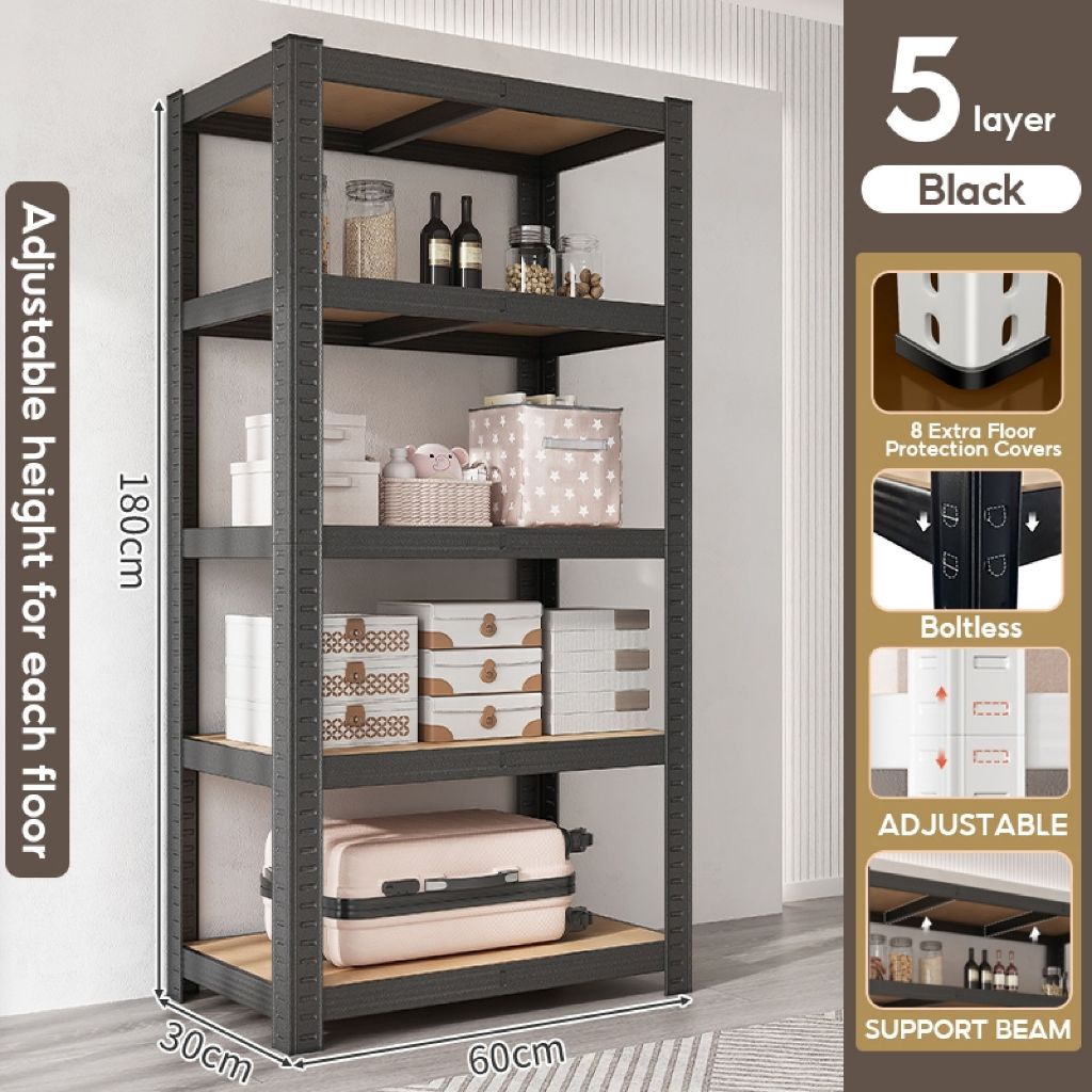6 Layers Boltless Steel Rack Load 750KG Stainless waterproof Steel ...