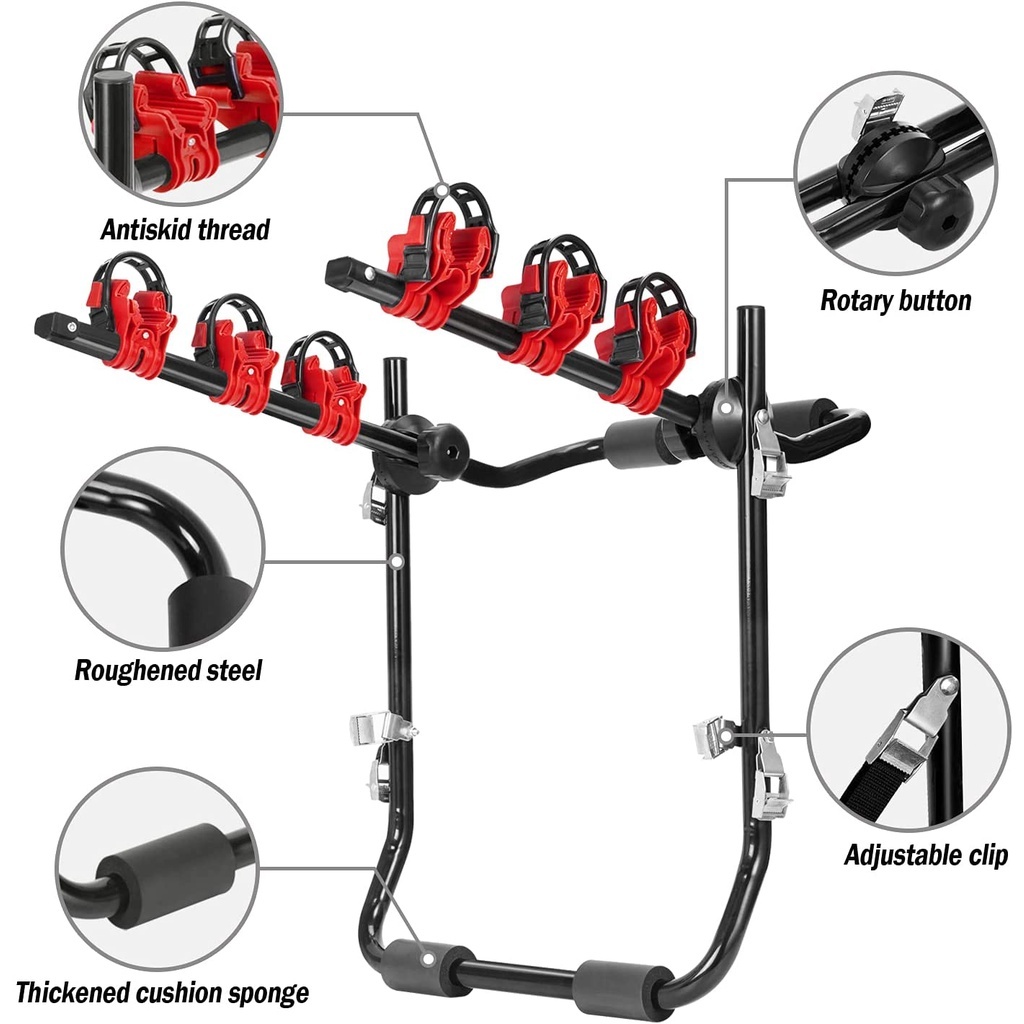 Bicycle Rear-Mounted Bike Rack Multifunctional Car bike Rack | Shopee ...
