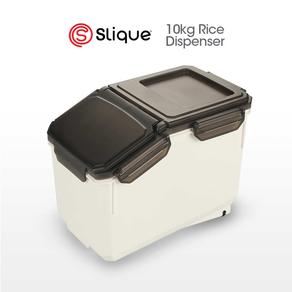 SLIQUE Rice Storage Rice Dispenser Container w/ Measuring Cup 6kg ...