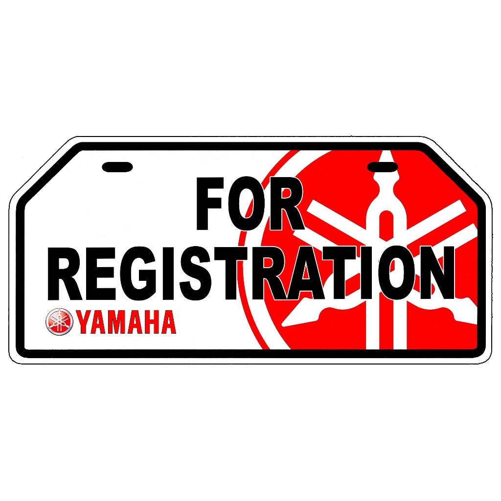FOR REGISTRATION Temporary Plate Number YAMAHA RED Shopee Philippines