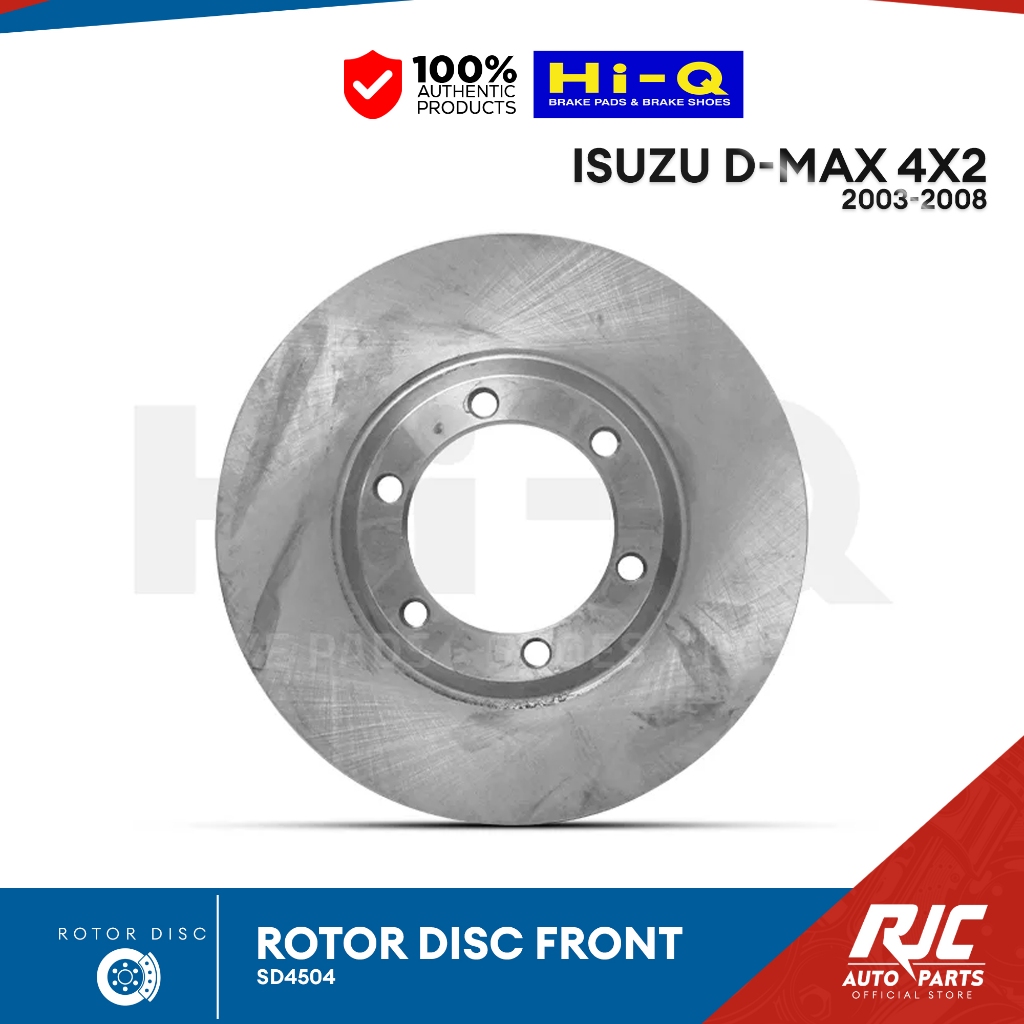 HI-Q ROTOR DISC ISUZU DMAX 4X2 FRONT 2003-2008 SD4504 1pc | Shopee ...