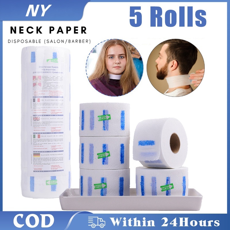 5 Rolls Neck Tissue Paper Ruffles for Salons and Barbershop COD ...