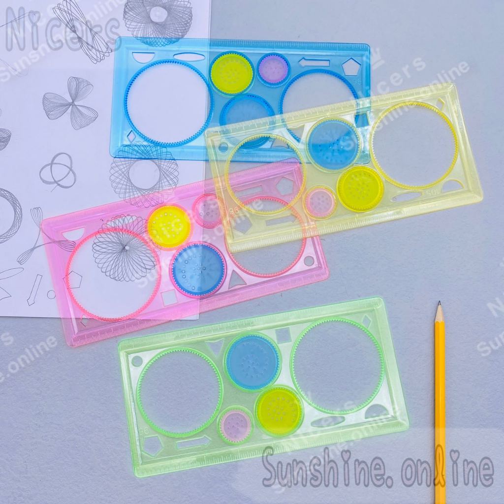 Spirograph Ruler Design Ruler Hot Drafting Stencil Students Stationery ...