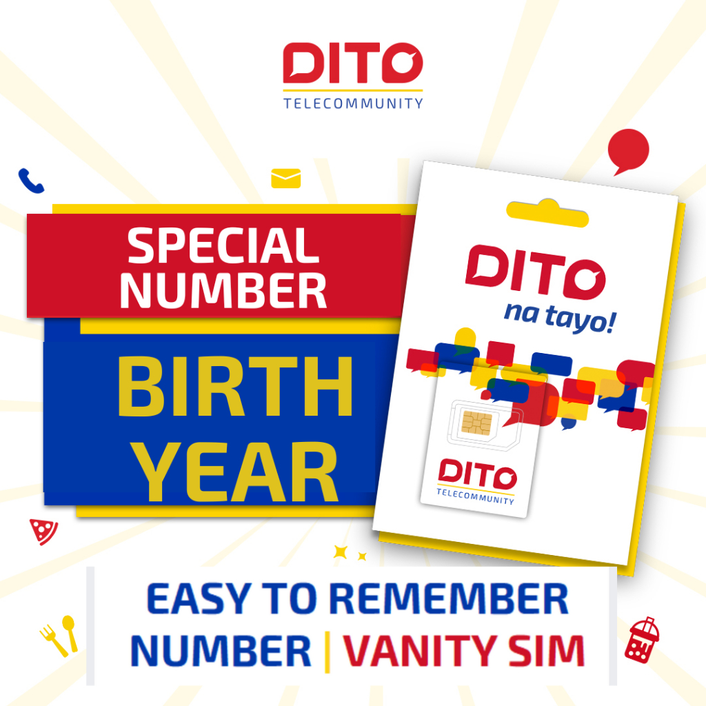 DITO SIM CARD - Birth Year Special Number and Vanity Number (BRAND NEW ...