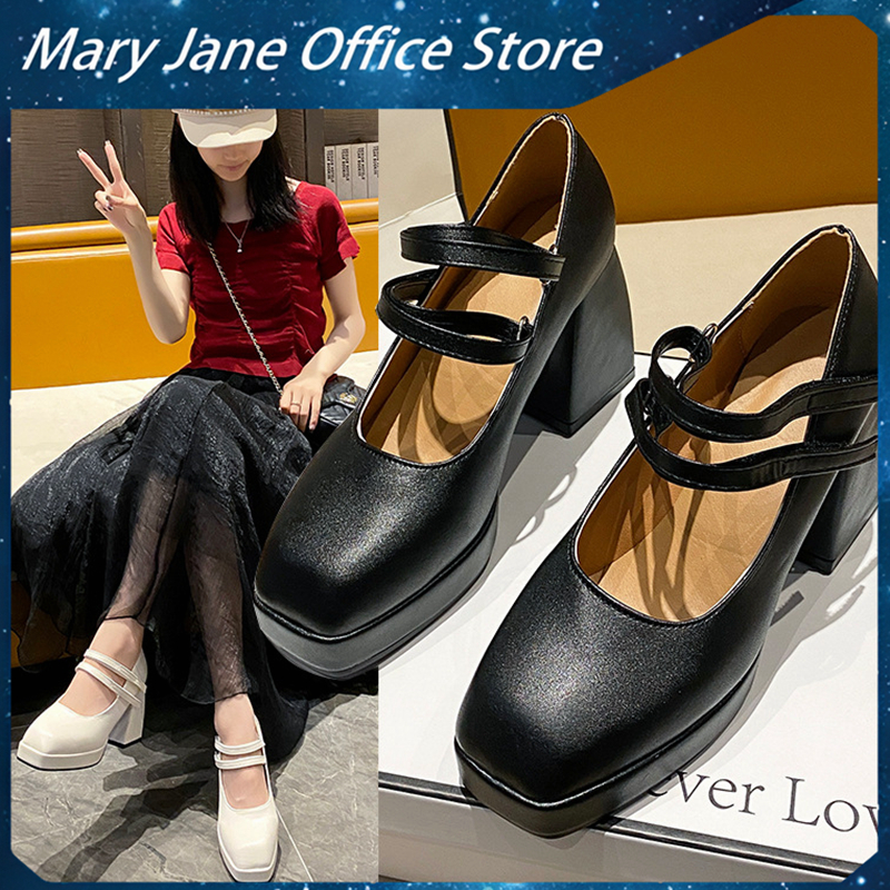 Women's Mary Jane shoes Square Toe school shoes Lolita/JK shoes 3.15in ...