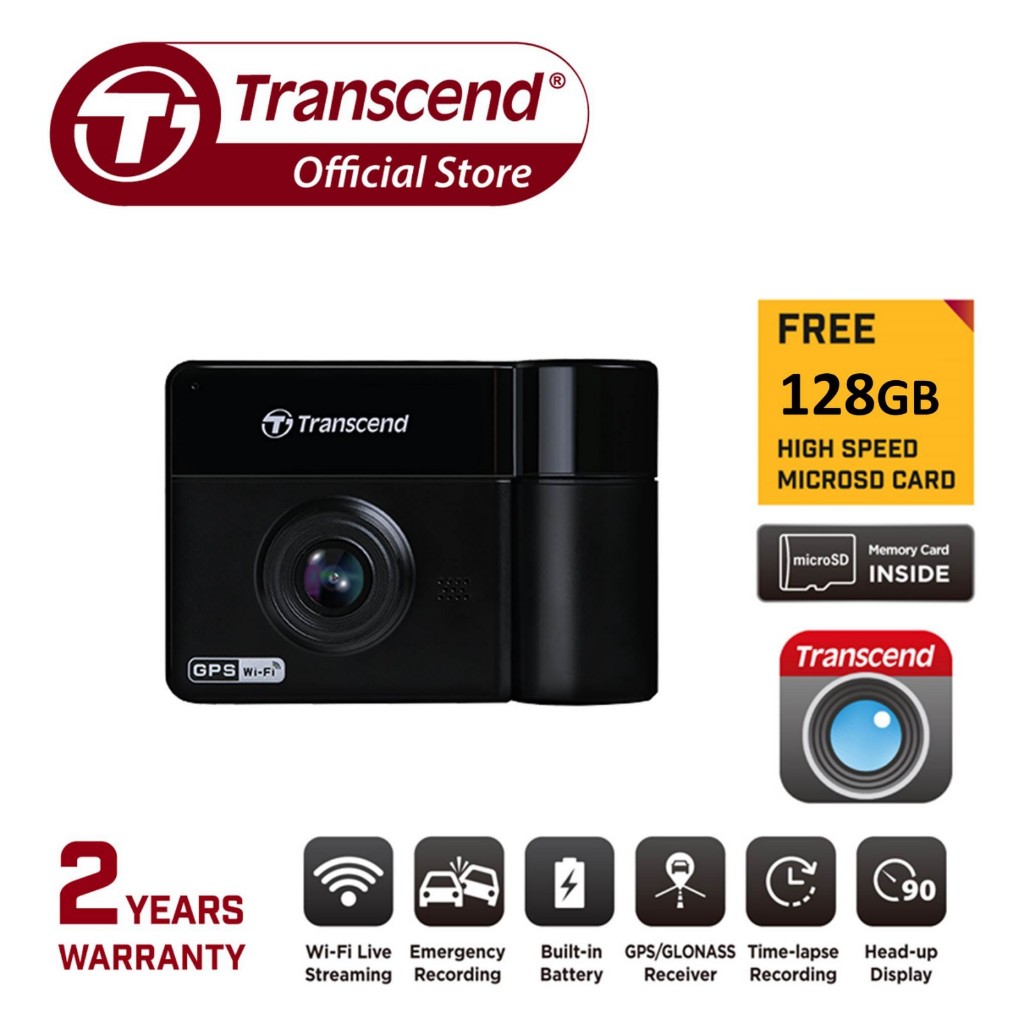 Transcend TS-DP550B-128GB Dashcam TS-DP550B 128GB CCTV Car Camera ...