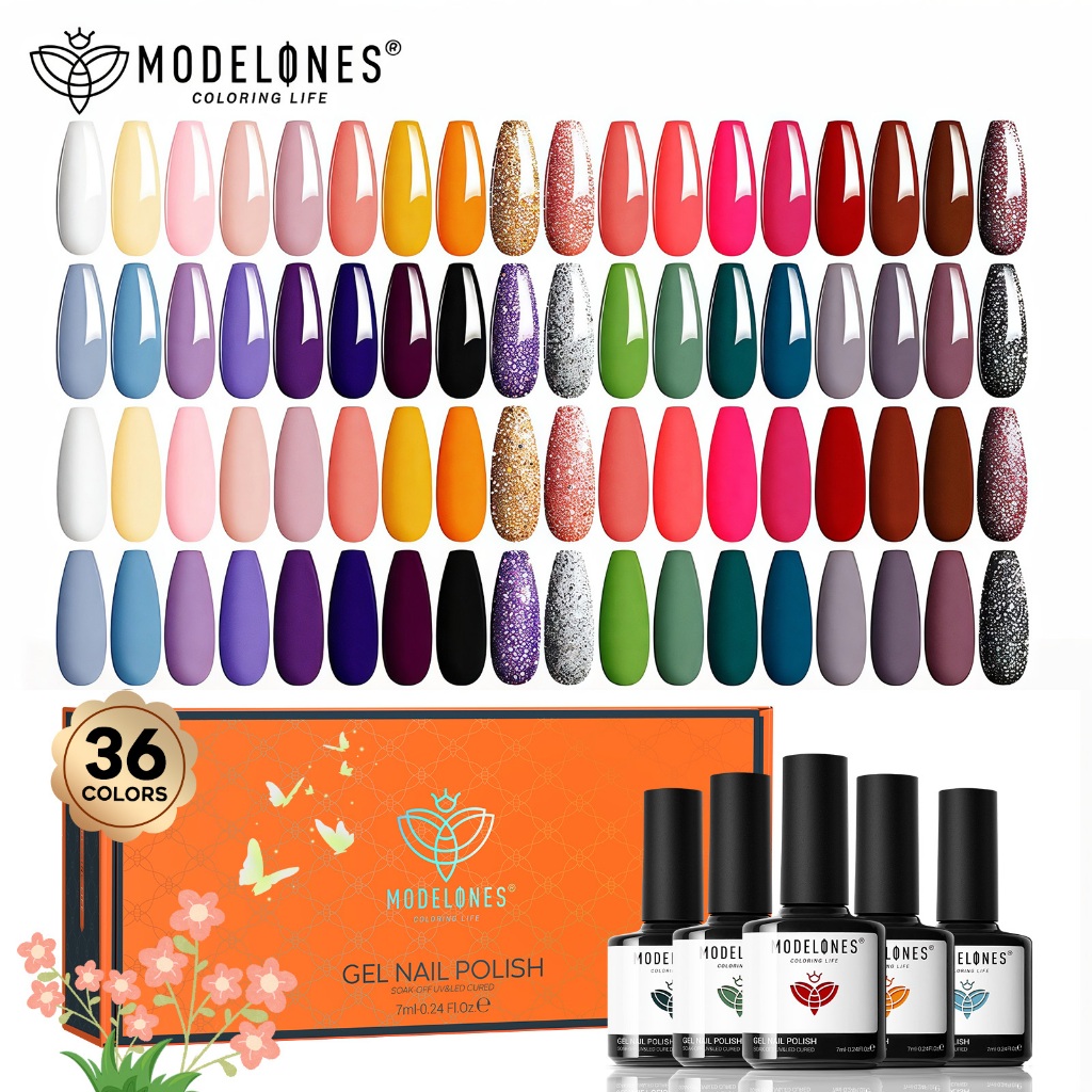 【COD Local Shipping】modelones 36 PCS Gel Nail Polish Set 36 Colors Gel ...