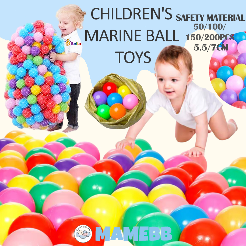 Baby Play Balls Soft Plastic Ocean Balls ball toys for kids，safe material  100PCS/50PCS