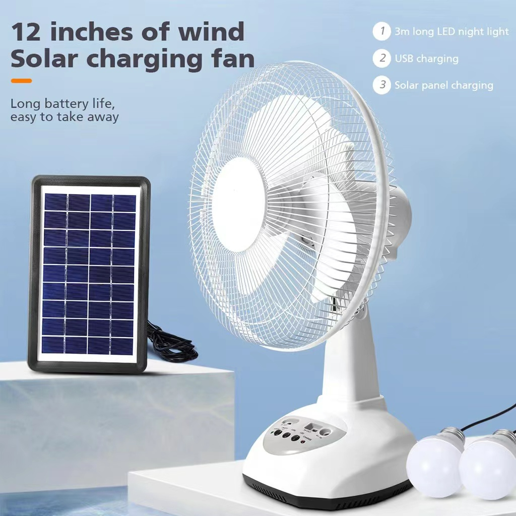 Solar Electric fan 12 inch with Remote Control Solar Panel Outdoor ...