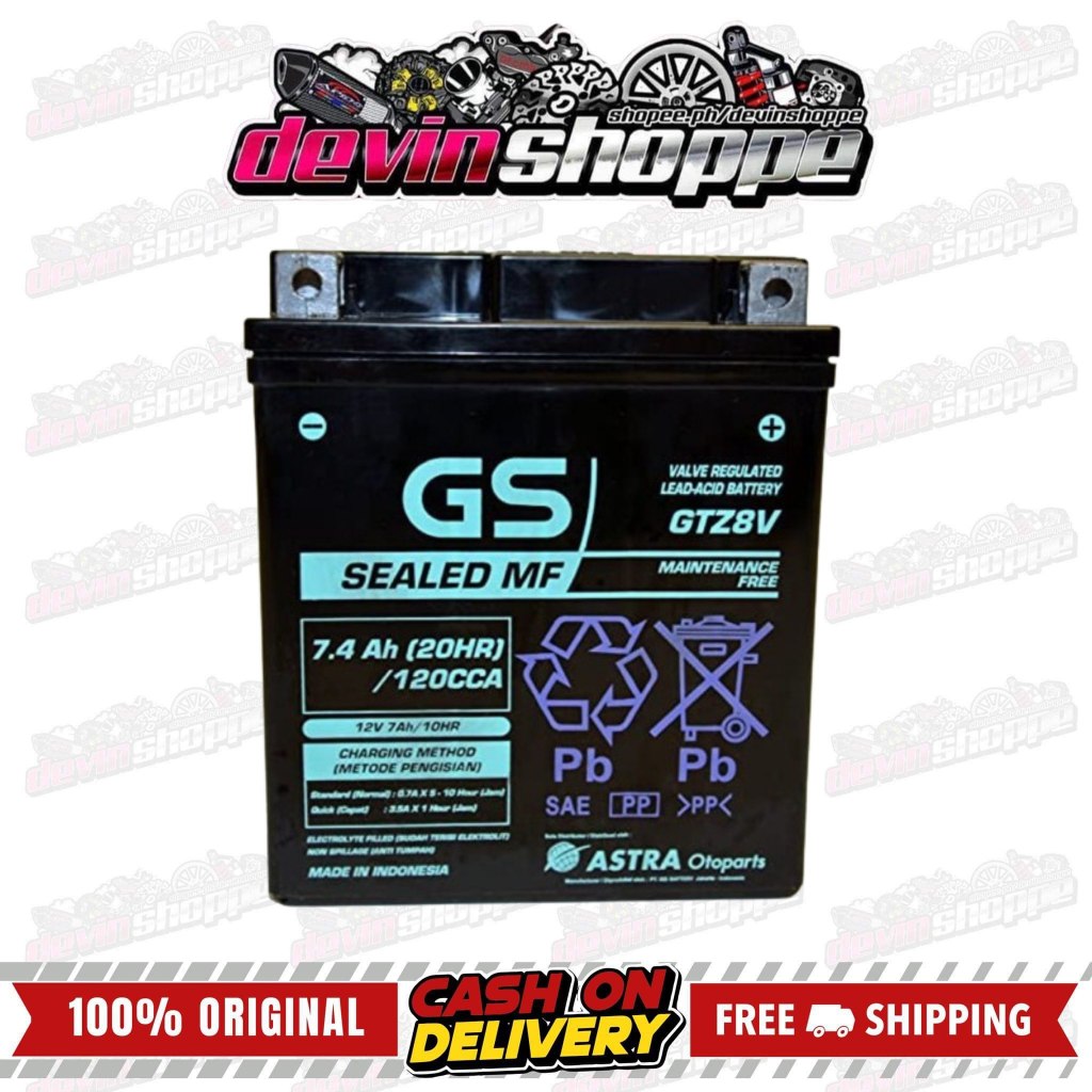 GS Battery GTZ8V XMAX / R3 / KLX 150 / VESPA | Shopee Philippines