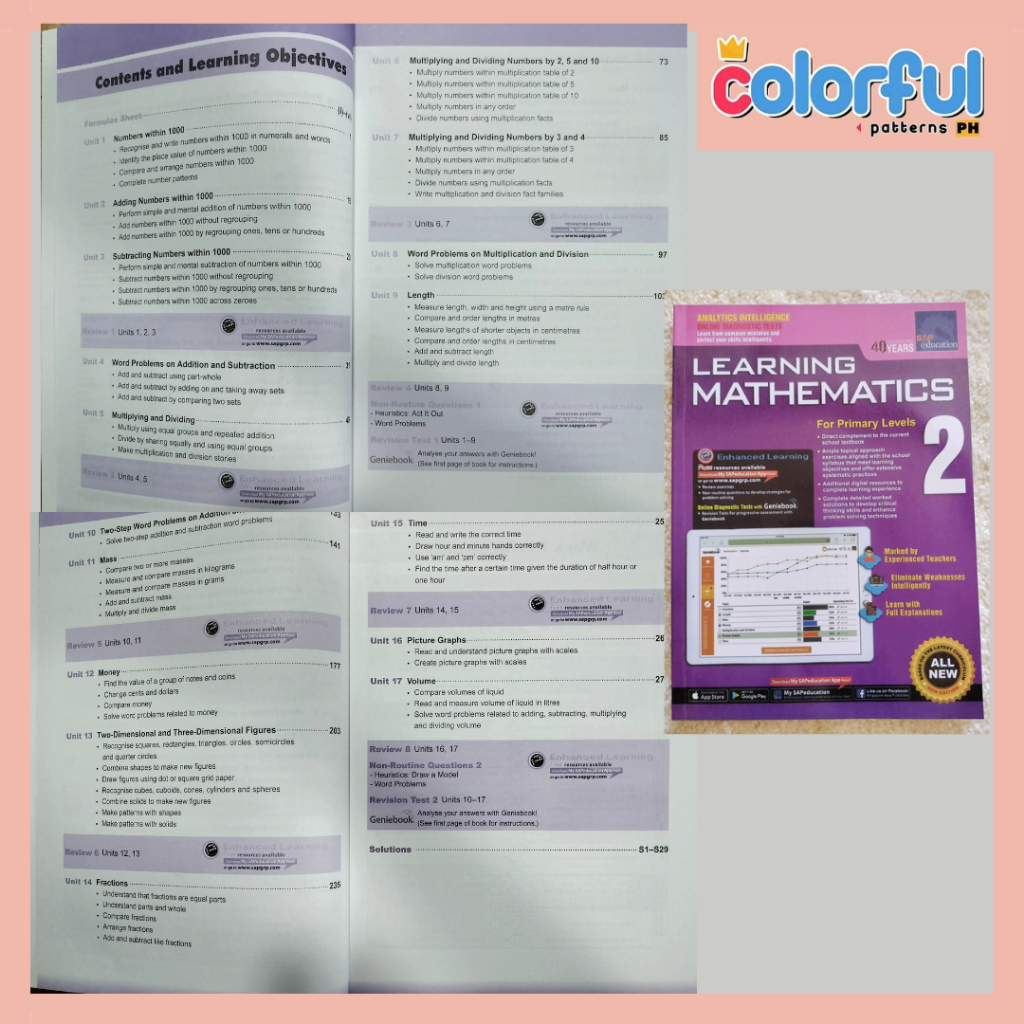 SAP Singapore Learning Mathematics for Grade 1 to 6 (Single Books ...