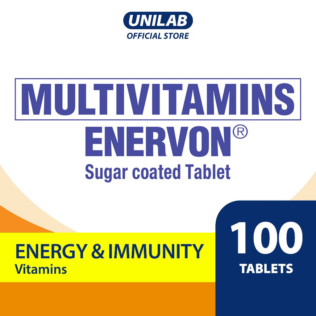 Unilab Enervon Multivitamins 100 Tablets Shopee Philippines