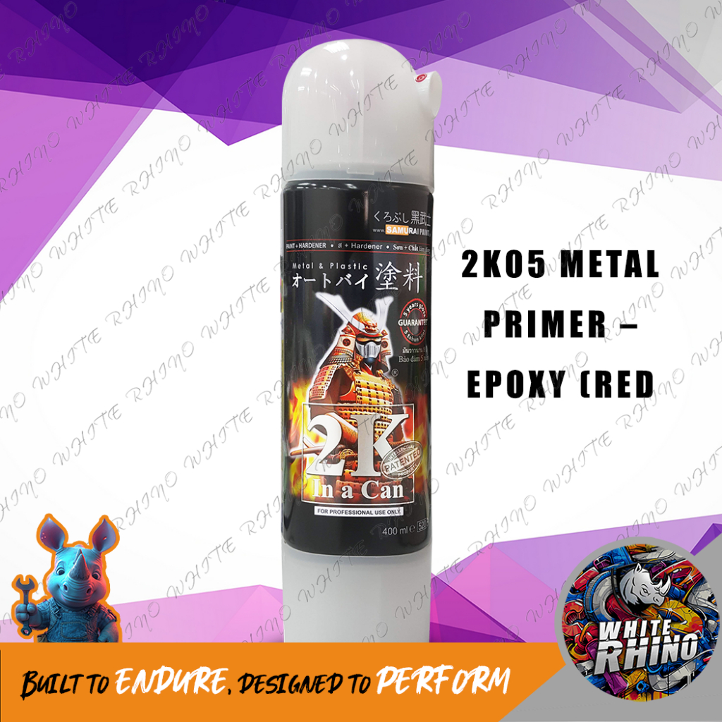 SAMURAI PAINT 2K05 METAL PRIMER – EPOXY (RED OXIDE) 400ML | Shopee ...